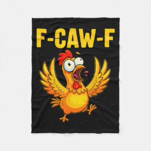 F-caw-f Grappige Kip – Gekke Boerderijdier Humor Fleece Deken