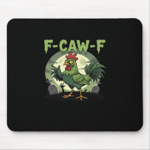 F Caw F Grappige Kip Halloween Vintage Klassieker Muismat