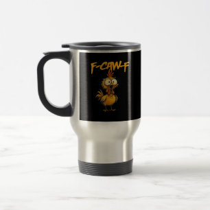 F-Caw-F Grappige Kip Humor F-Caw-F Citaat Haan  Reisbeker