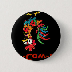 F-caw-f Grappige Kip Humor F-caw-f Citaat Haan  Ronde Button 5,7 Cm
