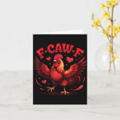 F-caw-f Grappige Kip Humor F-caw-f Citaat Valentin Kaart (Gele Bloem)