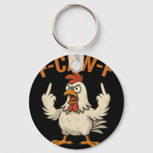 F-caw-f Grappige Kip Humor Fcawf Citaat Haan Ik Sleutelhanger