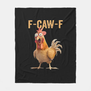 F-Caw-F Grappige Kip Humor Klassieke Casual Fleece Deken