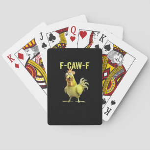F-Caw-F Grappige Kip Klassiek Creatieve Casual Pokerkaarten