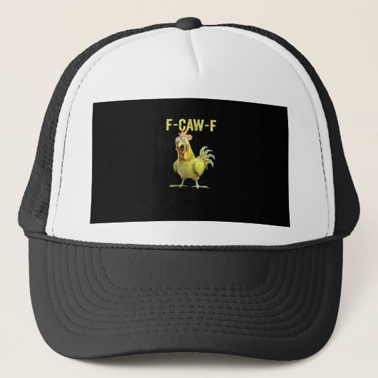 F-Caw-F Grappige Kip Klassiek Creatieve Casual Trucker Pet (Voorkant)