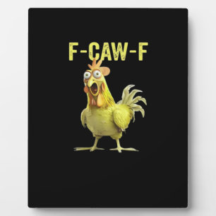 F-Caw-F Grappige Kip Klassieke Creatieve Zakelijke Fotoplaat