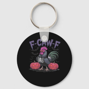 F Caw F Grappige Kip Klassieke Eenvoudige Stijl Sleutelhanger