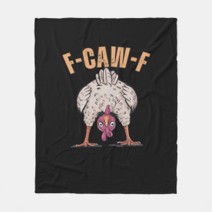 F Caw F Grappige Kip Klassieke Retro Coole Stijl Fleece Deken