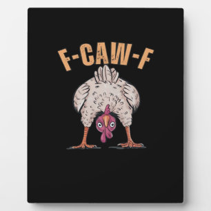 F Caw F Grappige Kip Klassieke Retro Coole Stijl Fotoplaat