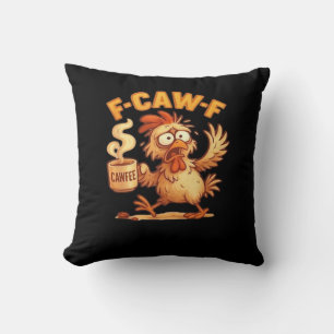 F-Caw-F Grappige Kip Klassieke Retro Grafisch Kussen