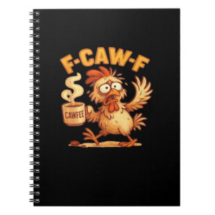 F-Caw-F Grappige Kip Klassieke Retro Grafisch Notitieboek