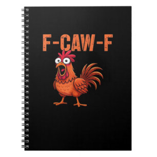 F Caw F Grappige Kip Klassieke Trendy Moderne Stij Notitieboek
