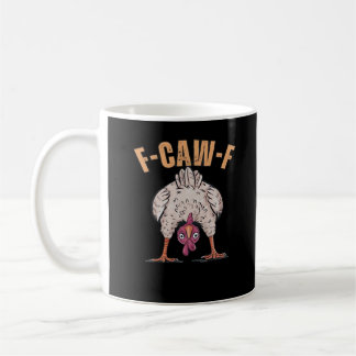 F-Caw-F Grappige Kip Klassieke Vintage Grafische Koffiemok