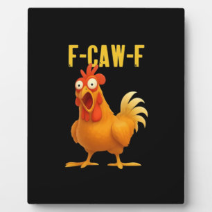 F Caw F Grappige Kip Meme Moderne Stijl Fotoplaat