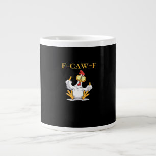 F-Caw-F Grappige Kip Retro Klassieker Extra Grote Beker