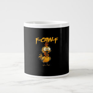 F-Caw-F Grappige Kippenhumor F-Caw-F Citaat Haan  Extra Grote Beker