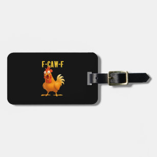 F Caw F Grappige Kippenmeme Trendy Moderne Stijl Bagagelabel