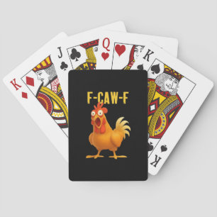 F Caw F Grappige Kippenmeme Trendy Moderne Stijl Pokerkaarten