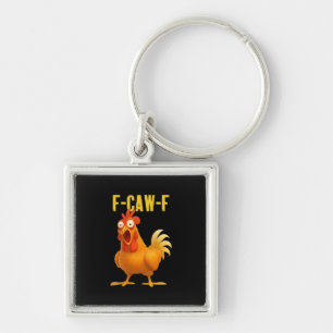 F Caw F Grappige Kippenmeme Trendy Moderne Stijl Sleutelhanger