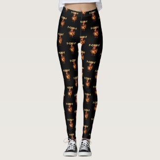 F Caw F Grappige Kippenwoordspeling Donkere Humor Leggings