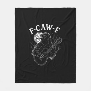 F Caw F Grappige Kraai Gitaar Halloween Vintage St Fleece Deken