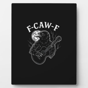 F Caw F Grappige Kraai Gitaar Halloween Vintage St Fotoplaat