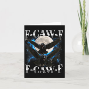 F-caw-f Grappige Kraai Grappige Volwassenen Humor Kaart