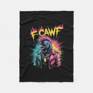 F-caw-f Grappige Kraai Punk Raaf Graffiti Volwasse Fleece Deken