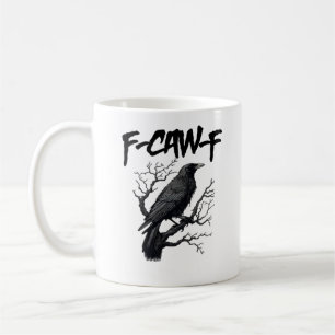 F Caw F Grappige Kraai Steun Je Moord Grafisch Koffiemok
