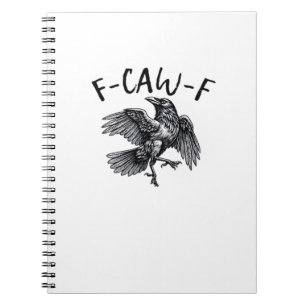 F Caw F Grappige Kraai Vintage Grafisch Notitieboek