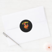 F Caw F Grappige Quote Haan Meme Liefhebber Design Ronde Sticker (Envelop)
