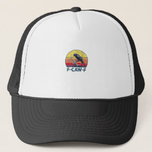 F-Caw-F Grappige Raaf Kraai Vintage Gotische Vogel Trucker Pet