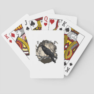 F-Caw-F Grappige Raaf Stijlvolle Pun Gotische Kraa Pokerkaarten