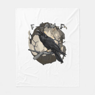 F-Caw-F Grappige Raaf Stomme Grap Gothic Kraai Hum Fleece Deken