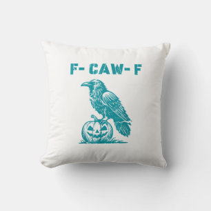 F-Caw-F Grappige Raven Gotische Kraai Retro Klassi Kussen