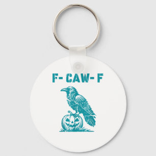 F-Caw-F Grappige Raven Gotische Kraai Retro Klassi Sleutelhanger