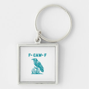 F-Caw-F Grappige Raven Gotische Kraai Retro Klassi Sleutelhanger