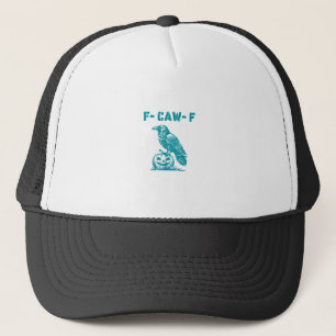 F-Caw-F Grappige Raven Gotische Kraai Retro Klassi Trucker Pet