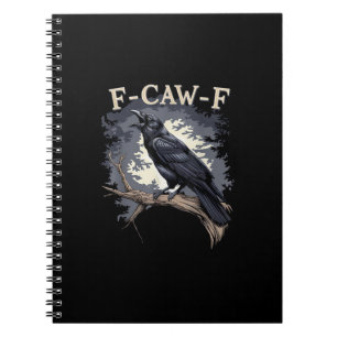 F Caw F Grappige Vogel Kraai Creatieve Casual Desi Notitieboek