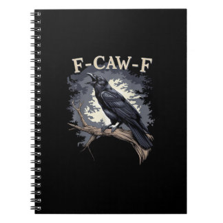 F Caw F Grappige Vogel Kraai Creatieve Casual Desi Notitieboek