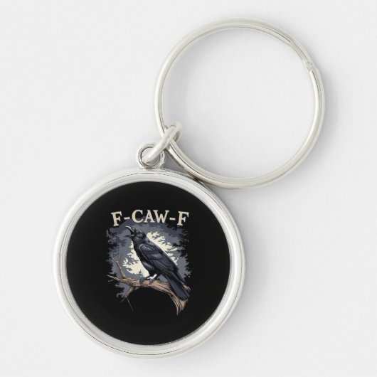 F Caw F Grappige Vogel Kraai Creatieve Casual Desi Sleutelhanger (Voorkant)