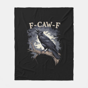 F Caw F Grappige Vogel Kraai Creatieve Casual Ontw Fleece Deken