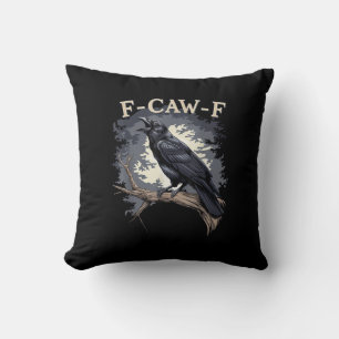 F Caw F Grappige Vogel Kraai Creatieve Casual Ontw Kussen