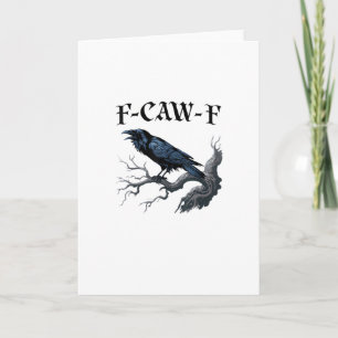 F-Caw-F Grappige Vogel Kraai Kaart