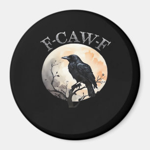 F Caw F Grappige Vogel Maan Minimalistische Stijl Magneet