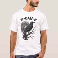 F-Caw-F Grappige Zwarte Vogel maan Gotische Volwas
