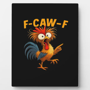 F-Caw-F Haan Grappige Vogel F-Caw-F Kip Fluitster Fotoplaat