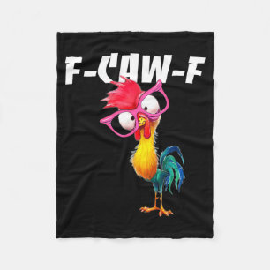 F Caw F Haan Grappige Vogel Fcawf Kippen Fluistera Fleece Deken