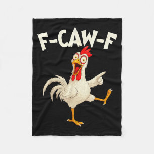 F Caw F Haan Grappige Vogel Fcawf Kippenfluisteraa Fleece Deken