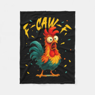 F Caw F Haan Grappige Vogel Kippenfluisteraar Fawk Fleece Deken